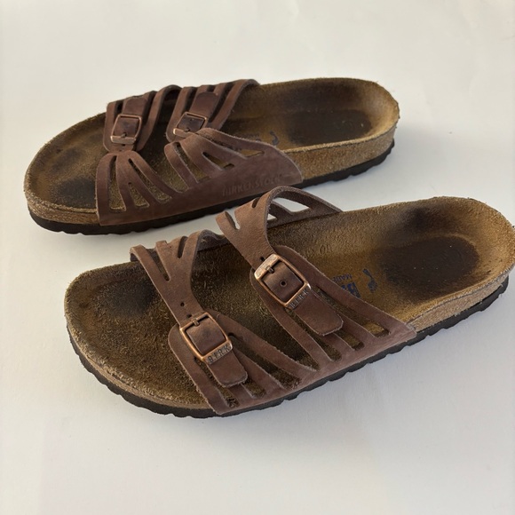 Birkenstock Shoes - Birkenstock Women’s Brown Leather Strappy Sandals Size 9 US 40 EU shoes